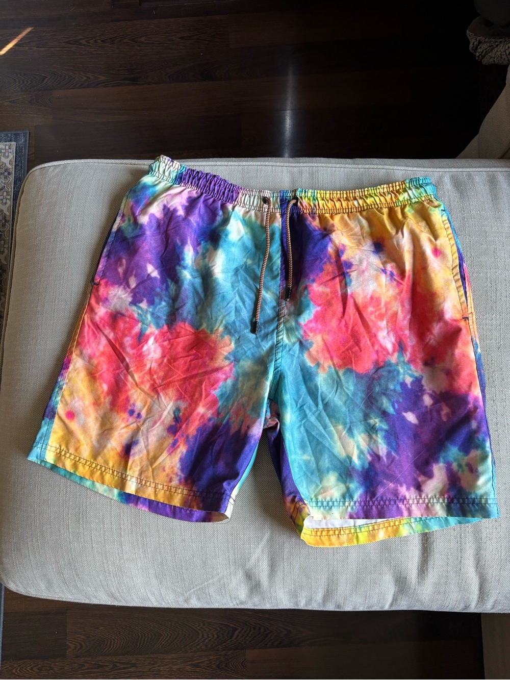 Men's Tie-Dye Athletic Shorts - Multicolor